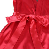 Subblime - 954024 Caraco Dos Transparent En Dentelle + String Rouge/Noir L/Xl